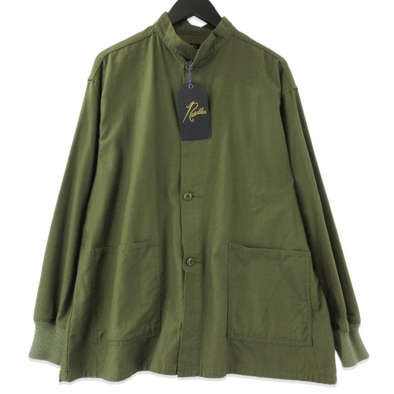 needles蝶オリーブグリーン シャツ L 3010009155103055_01_1554.jpeg