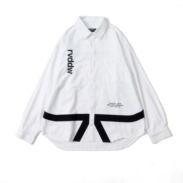 リバーサル reversal シャツ 長袖 ビッグシルエット 柔術帯 ワイド オックスフォード スポーツ 格闘技 トレーニング メンズ トップス rv25aw301