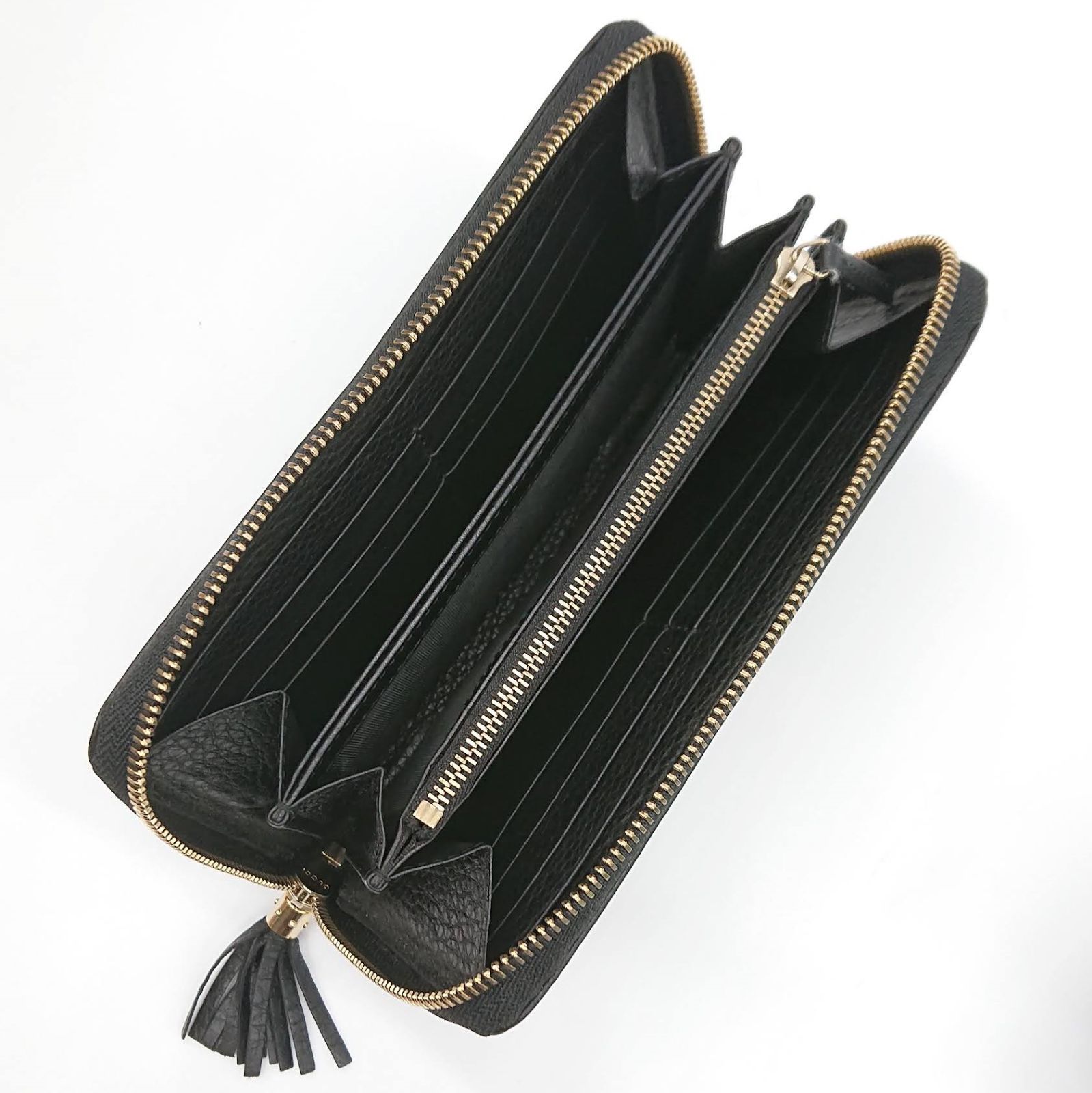美品】 GUCCI グッチ ラウンドファスナー ソーホー レザー 