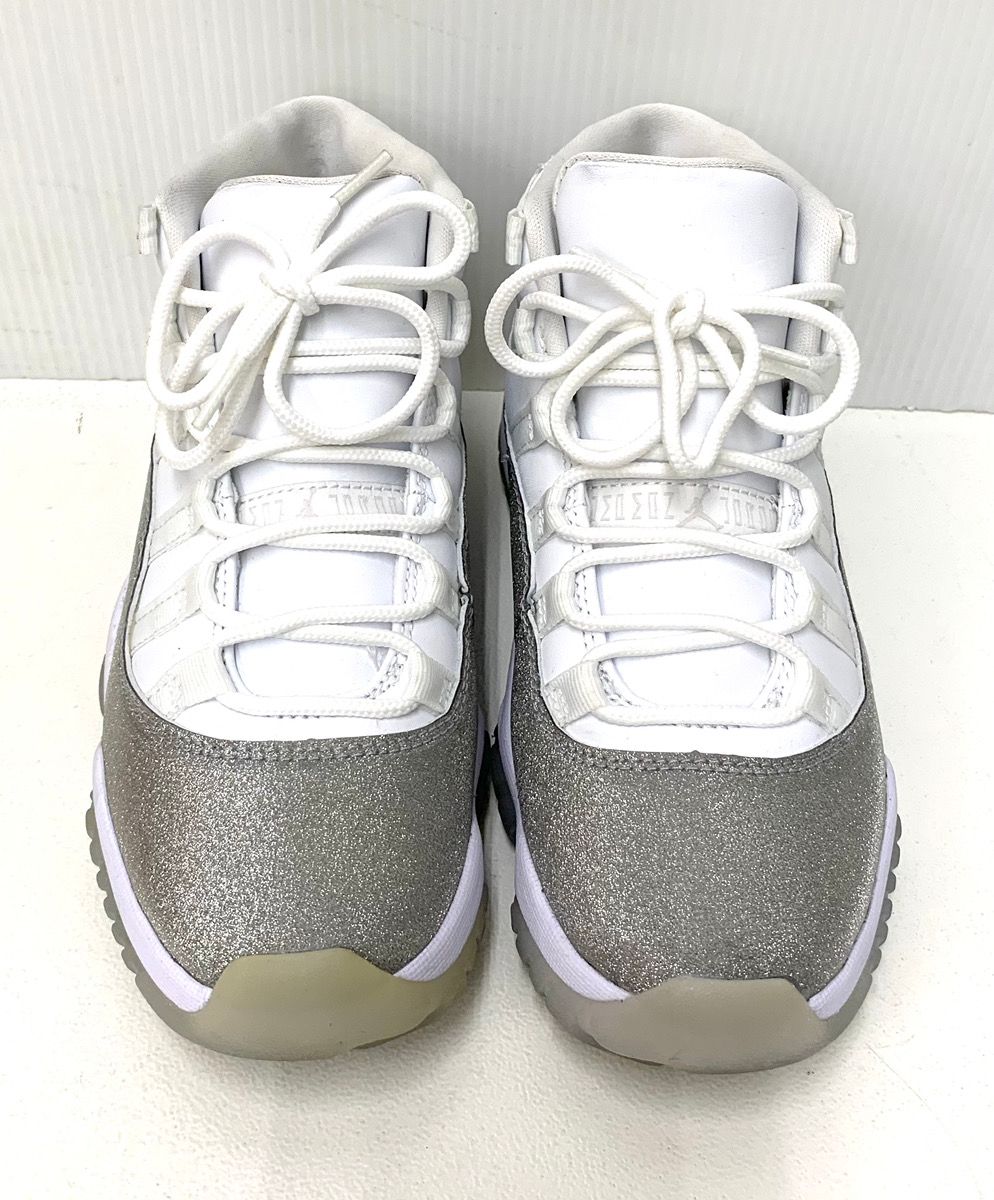 Air jordan 11 retro silver outlet glitter