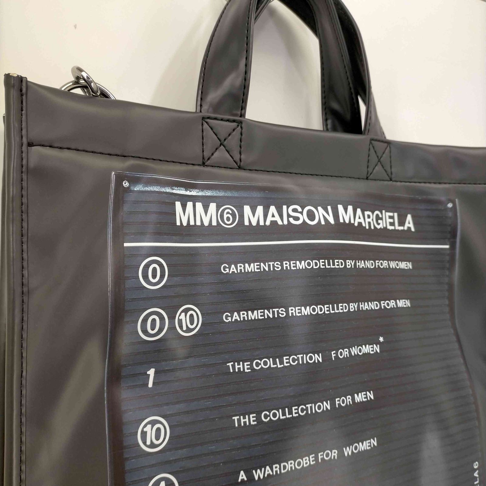 Maison Margiela ブラック ガーメントプリントトートバッグ Maison Margiela ブラック ガーメントプリントトートバッグ