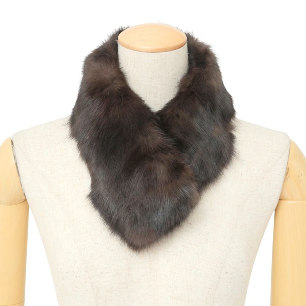 新品　SOBOL ロシアンセーブルマフラー ダーク　日本製 □美品□SOBOL ソボル ロシアンセーブル ストール ロシアン