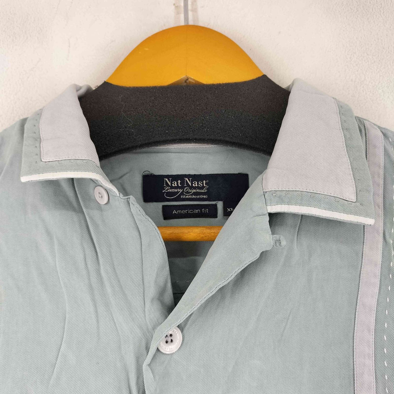 Nat Nast ナットナスト　シルクsilk オープンカラーシャツ　開襟 00's NAT NAST Silk Open Collar S/S Shirts L相当 黒ベージュ