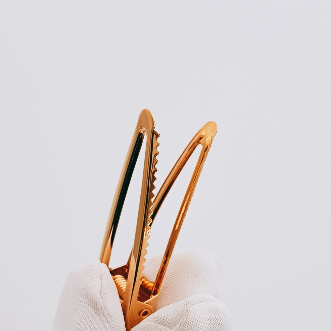 新品未使用・訳有】VALENTINO Vロゴ メタル ヘアクリップ 2個セット 髪