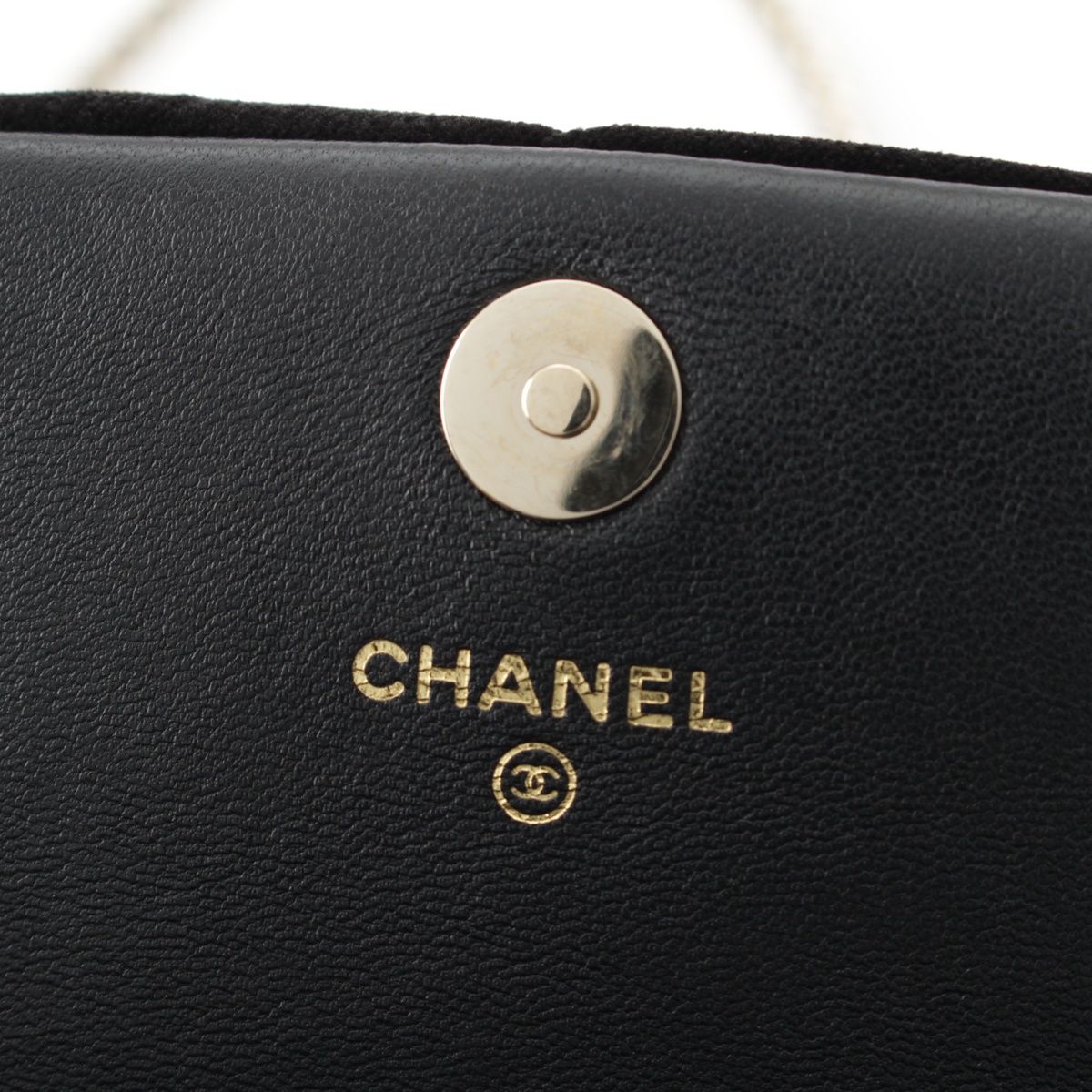 シャネル ベロア ベルベット調 マトラッセ シングルフラップ チェーン  