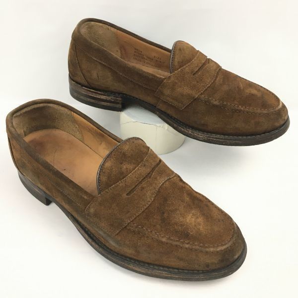試着交換OK！Loake/ローク　イングランド製　Vintage 　スウェードスリッポン/モカシン　シューズ〈ブラウン/茶/BROWN〉size7.5　26.0程度/メンズ//men's 菅NO.WZD-178 試着交換OK！Loake/ローク イングランド製 Vintage スウェード