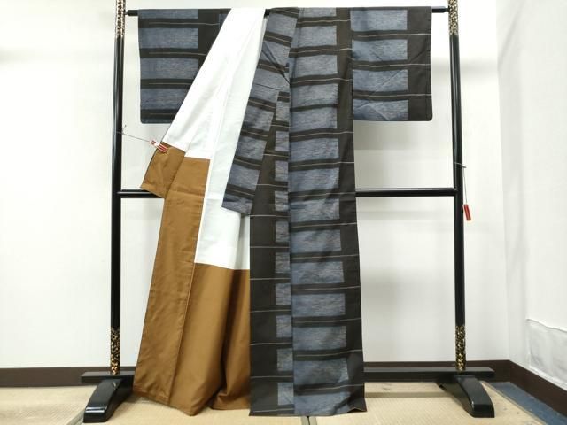 平和屋着物○本場大島紬 9マルキ 泥染め 吉祥文 正絹 逸品 CAAS6974yc