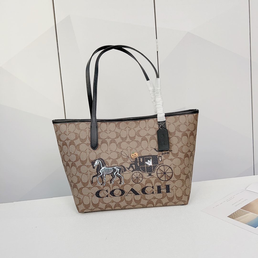 コーチ COACH トートバッグ ハンドバッグ シグネチャー 馬車 レディース