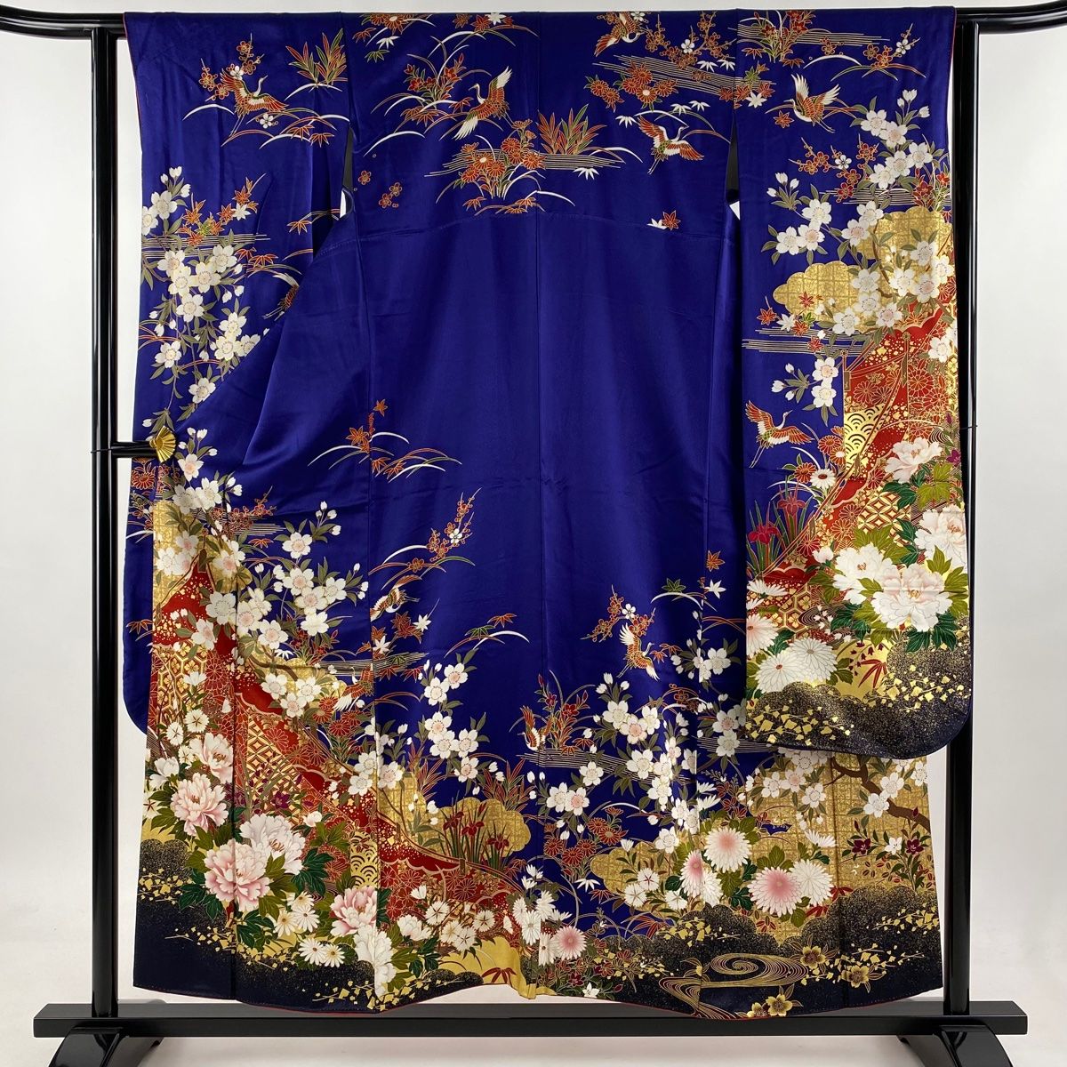 振袖 身長157-172cm 青 紫 ゴールド　正絹 楽天市場】【2026年成人式予約受付中】【レンタル】振袖 27点