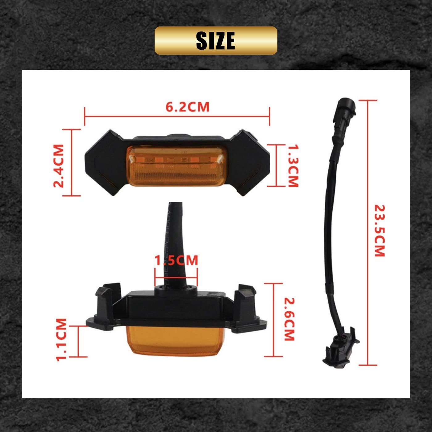 Ra1zing]LED グリルマーカー トヨタ タコマ ハイラックス タンドラ Rav4 4連 グリルライト スモークレンズ アメ車 高輝度  Tacoma Trd Grill 2016-2018用 ワイヤー＆グリルマーカー 4本セット LED [アンバー] - メルカリ