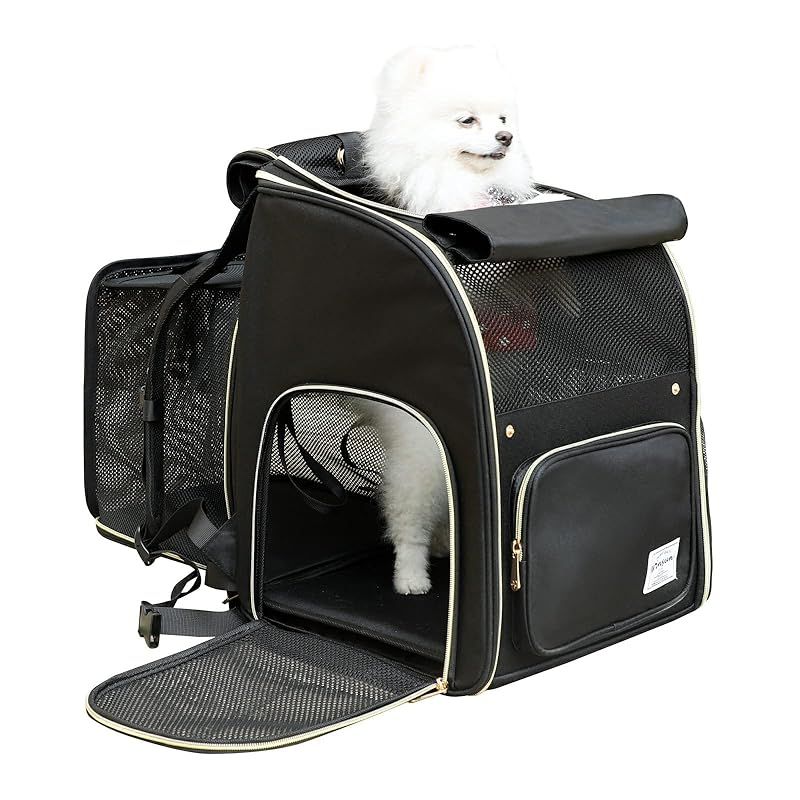 winsun 犬 リュック 犬 キャリー リュック ペット キャリー リュック 猫 リュック 拡張可 ペット リュックキャリー 猫 キャリーリュック 犬リュックキャリー ペット ハウス ドライブ 旅行 通院 災害避難用 ペットキャリーバッグ