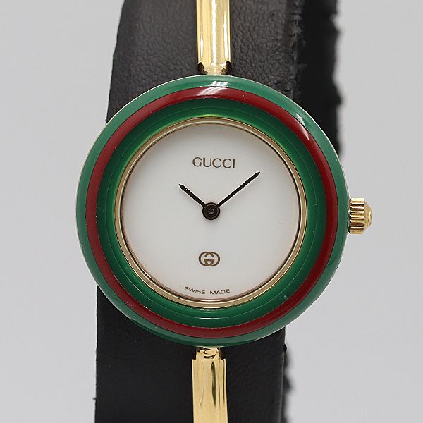 デッドストック級 箱付 稼働 良品 グッチ 11/12 チェンジベゼル  