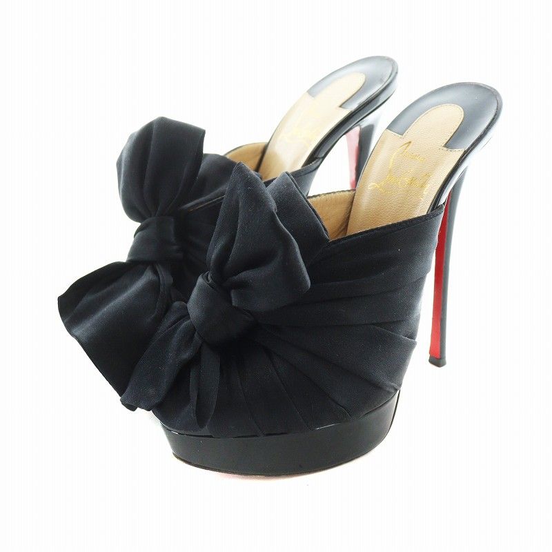 美品 クリスチャンルブタン ウェッジソールサンダル マドモニカ