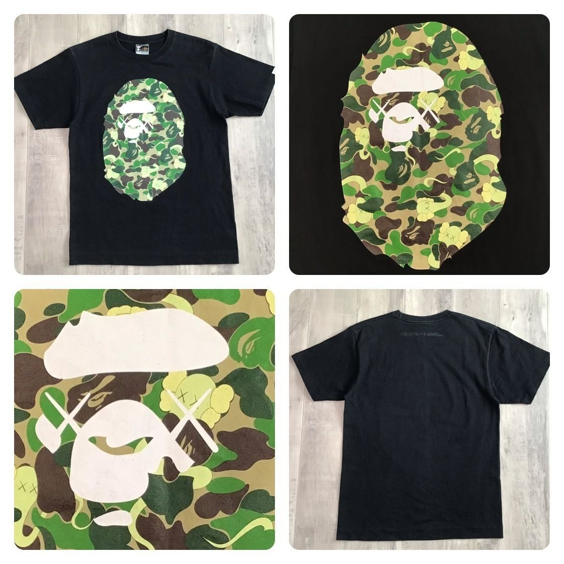 激レア kaws コラボ ×エイプ トート バッグ 迷彩 カモ カウズ APE ☆新品☆ kaws × BAPE bendy ABC camo pink トート バッグ a