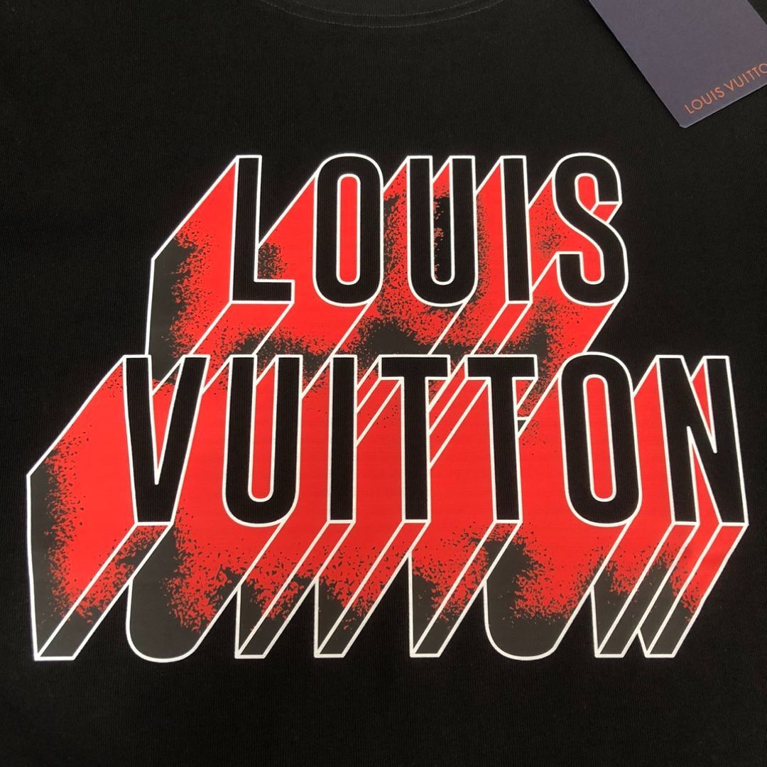 夏セール‼️Louis Vuitton ロゴプリント ツリスカーフ プリントショートスリーブコットンTシャツ ｜ルイ・ヴィトン