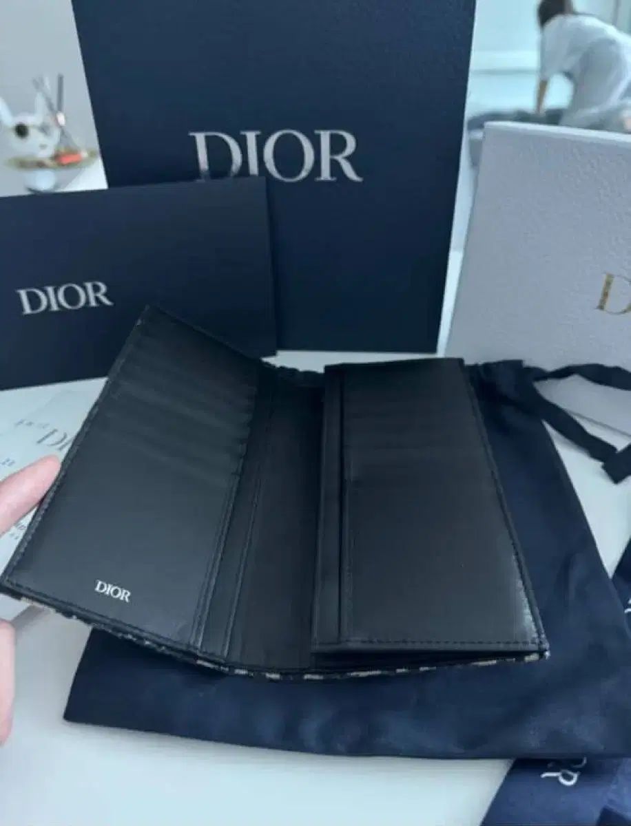 DIOR | バーティカル ロング ジップウォレット ディオール オブリーク