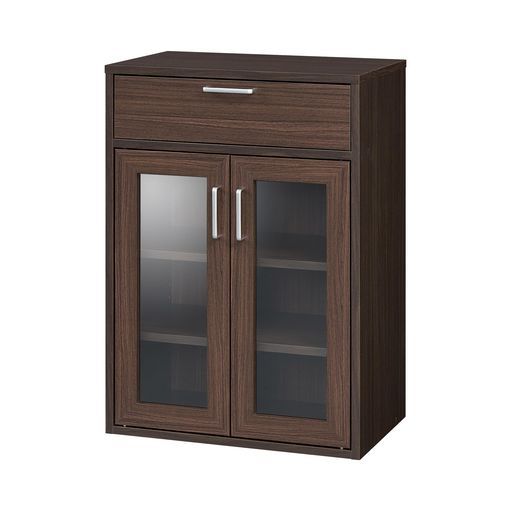 白井産業食器棚カップボードキッチン収納ガラスキャビネット同シリーズ