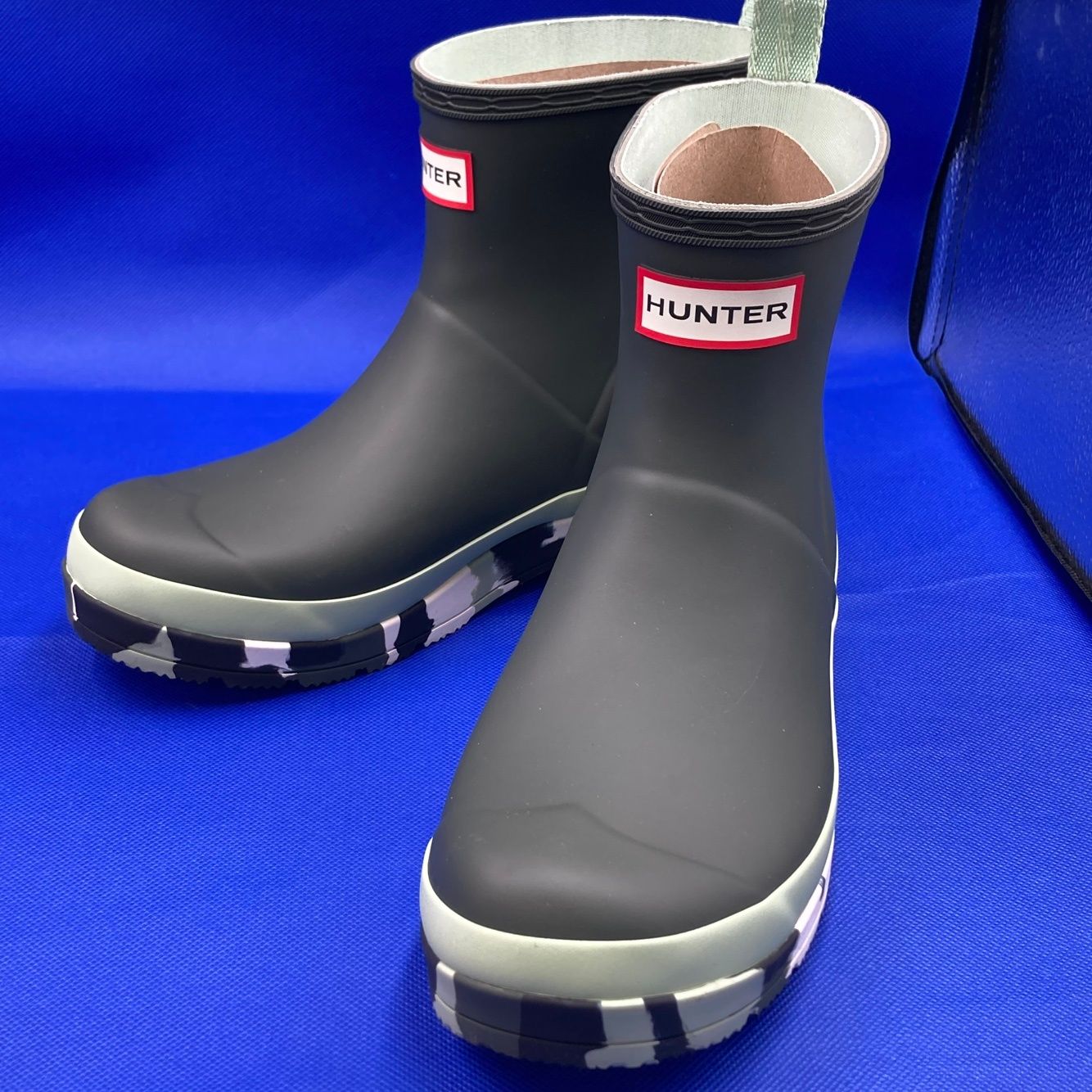 HUNTER ショートスプラッシュソールブーツ レインブーツ 迷彩柄 雨天 ハンター サイズ US 7 EU 38 UK5 #8511②