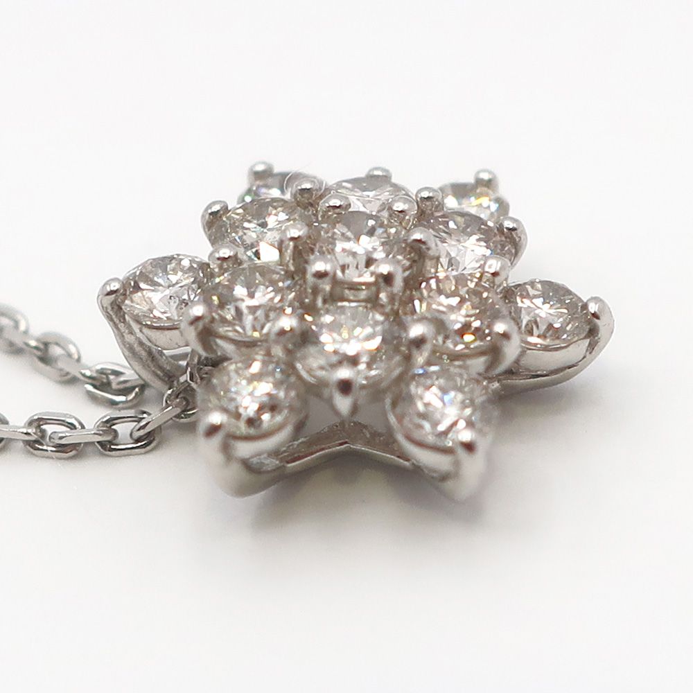 Pt900 ダイヤ計0.50ct デザインネックレス チェーン Pt850 a 【公式通販】