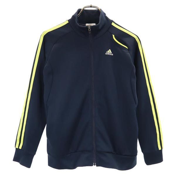 アディダス UVケア スポーツ ロゴプリント ジャージ S ネイビー系 adidas トラックジャケット トレーニング レディース 【中古】  【230503】 - メルカリ