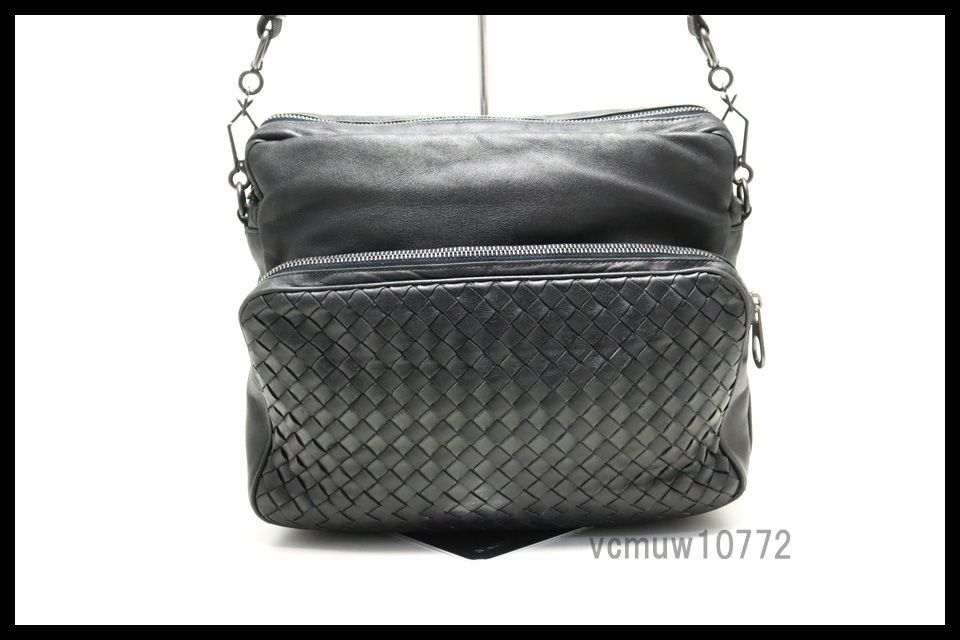 新タグ 美 BOTTEGA VENETA イントレチャート レザー ショルダーバッグ ボッテガヴェネタ 0918se962-4K
