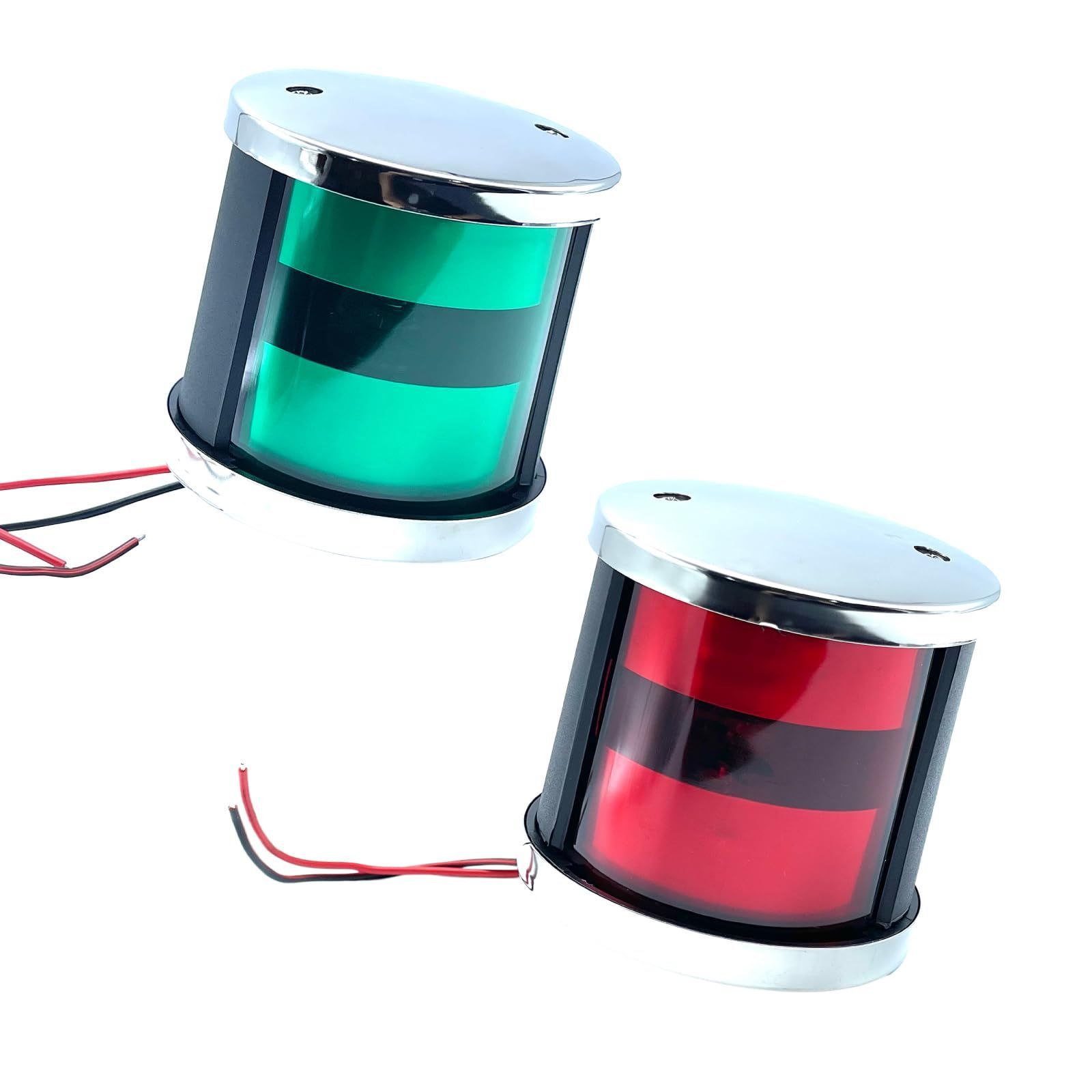 白灯 アンカー 航海灯 ライト 停泊灯 舷灯 汎用 12V 24V LED ボート ヨット 船 Doris 漁船 小型 Crown ナビゲーション 左右セット