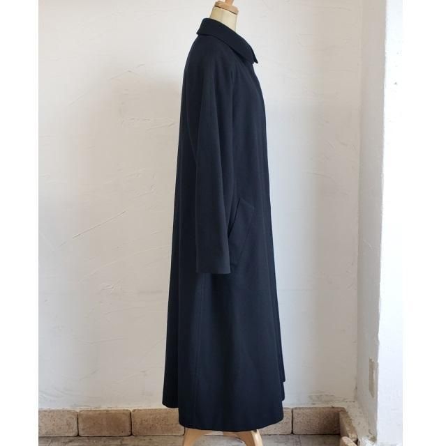アニオナ AGNONA ☆ カシミヤ ロングコート 伊製 濃紺 インナー付