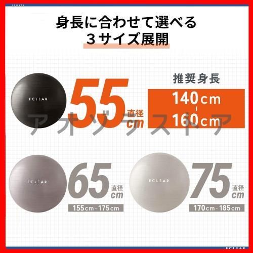 税込 送料無料 新品 未使用 数量限定 エレコム バランスボール 55cm フィットネス 空気入れ付き ブラ トレーニング用品 Lavacanegra Com Mx Lavacanegra Com Mx