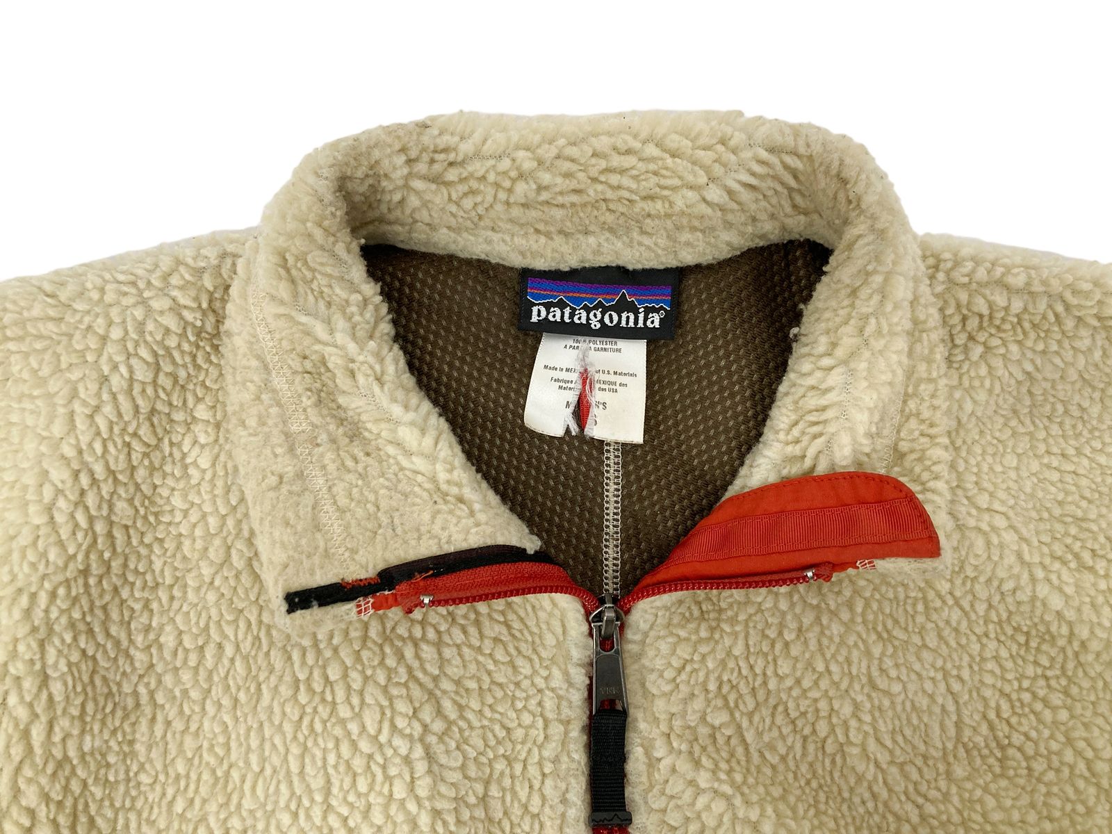 patagonia (パタゴニア) クラシック レトロX ジャケット ボア フリース フルジップ 2007年製 23055 S ベージュ レッド  ウィメンズ/028 - メルカリ