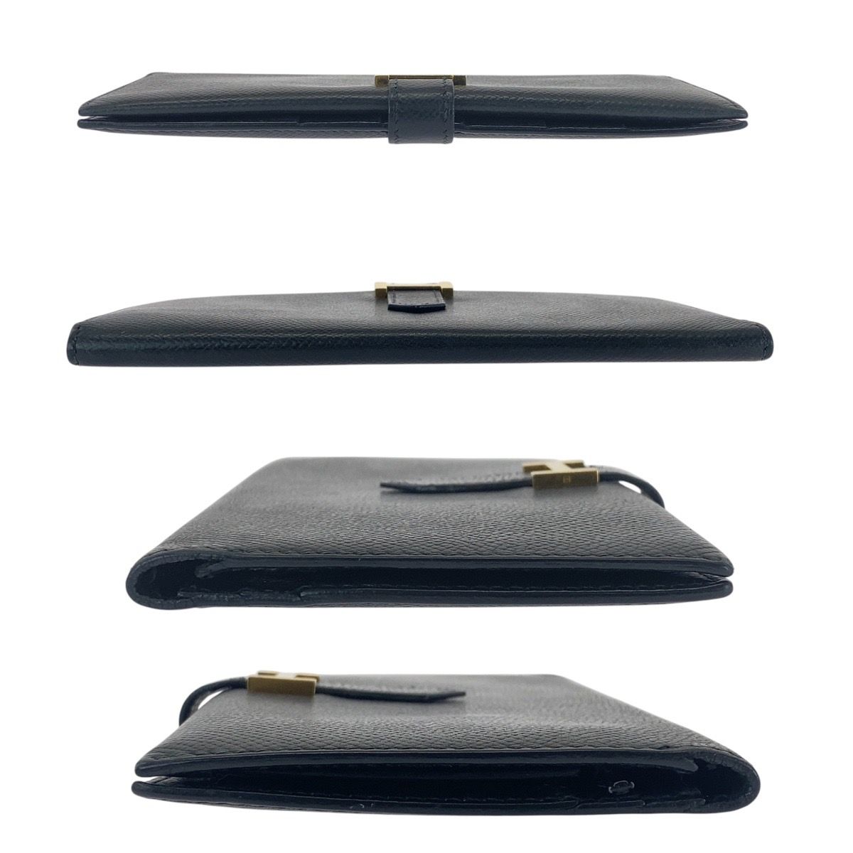 HERMES　エルメス　べアン 長財布 ブラック ゴールド金具 ボックスカーフ HERMES エルメス 長財布 ベアンスフレ 黒 (ブラック) ボックスカーフ