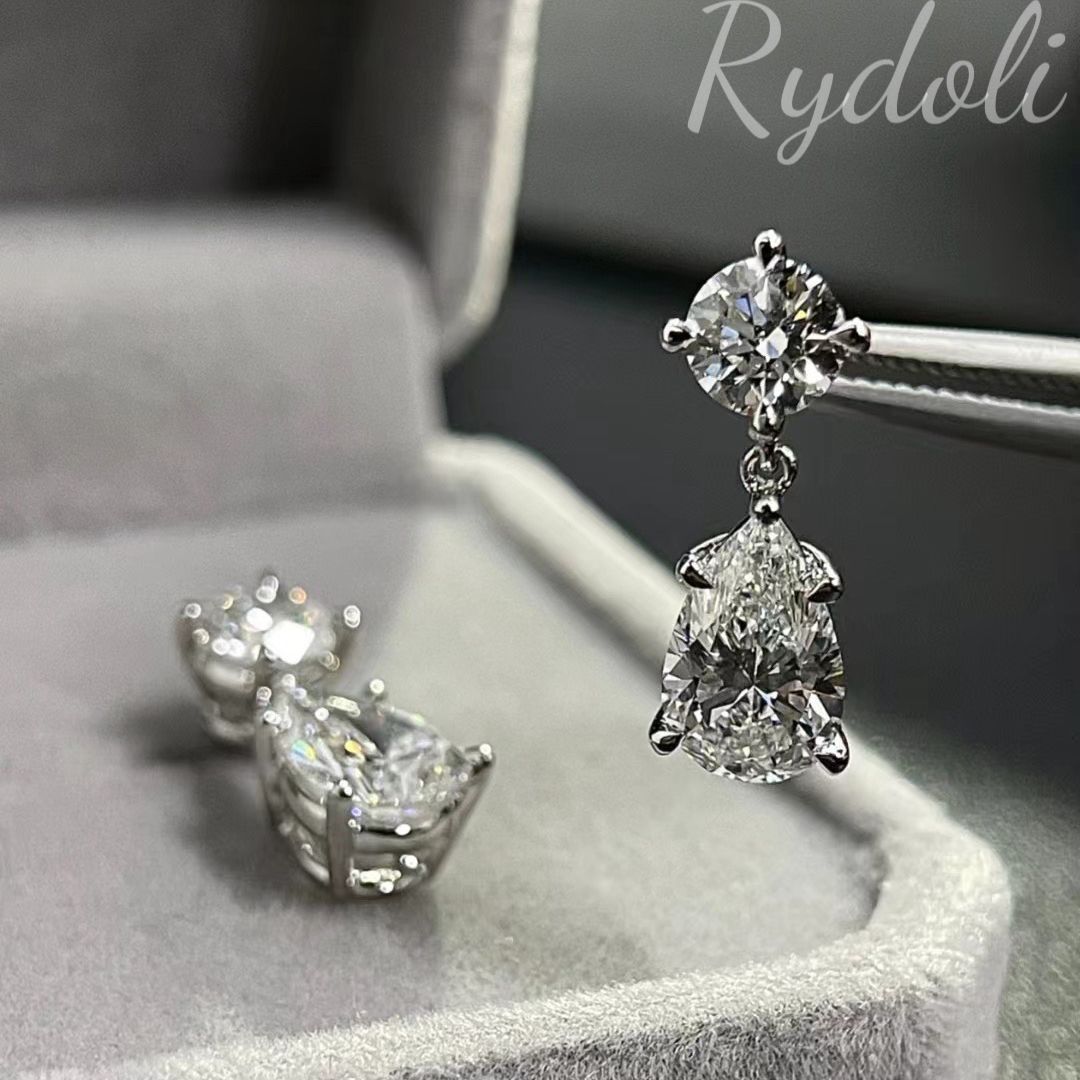 PT950 4.22ct オーダーメイドダイヤピアス ラボグロウン