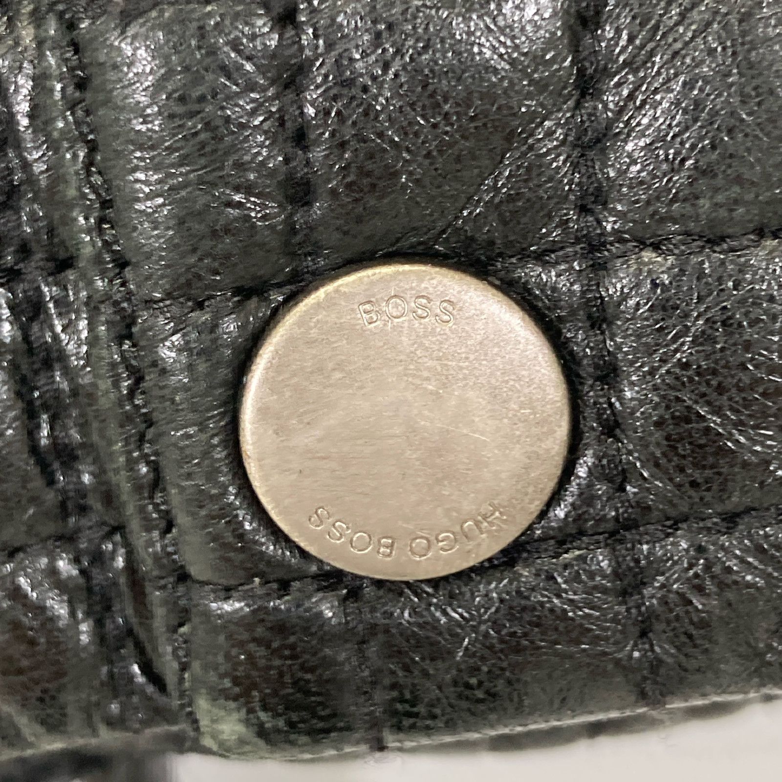 ヒューゴボス　ライダースジャケット　ラムレザー　シングル　キルティング　ブラック HUGO BOSS ヒューゴボス 50168558 ブラック ラムスキン