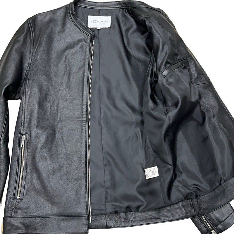 ユナイテッドアローズ　AUTHENTICブラック シングルライダースジャケット ユナイテッドアローズ AUTHENTICブラック シングルライダース