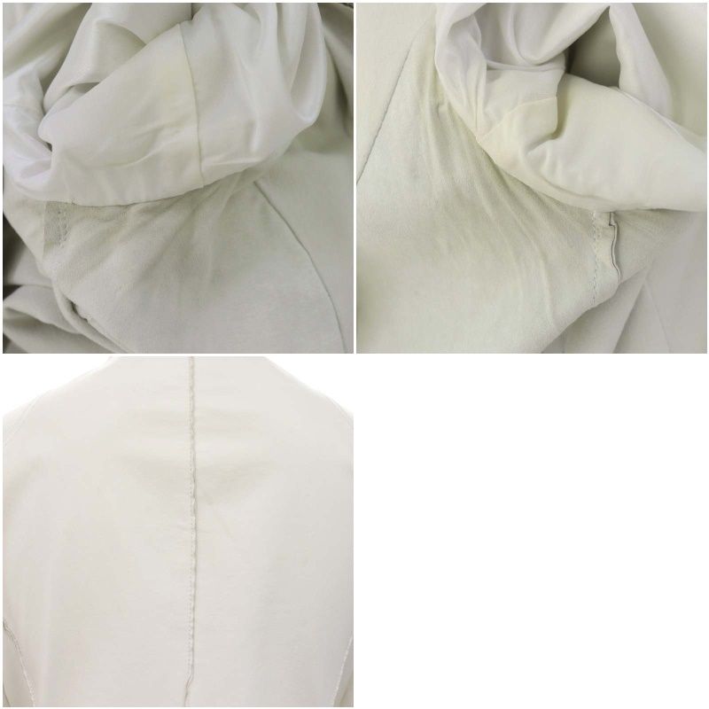 エンポリオアルマーニ EMPORIO ARMANI ラムレザーノーカラージャケット