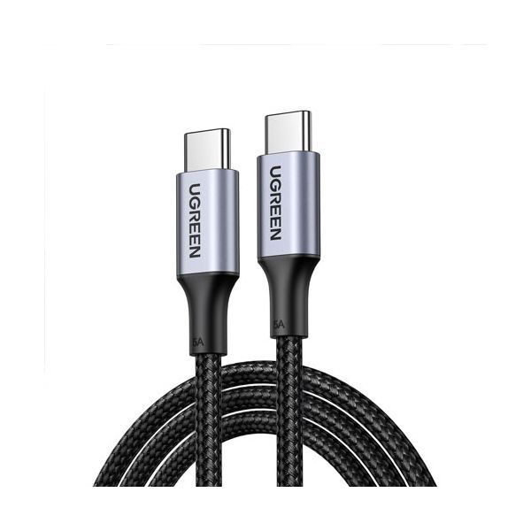 （まとめ） ユーグリーン USB-C to USB-C ケーブル 100W 3m ブラック 90120 1本 【×2セット】