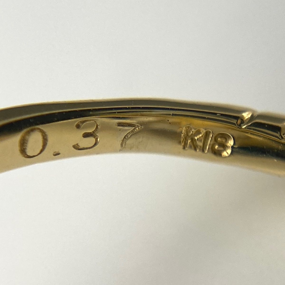 ハートモチーフ デザインリング K18 イエローゴールド メレダイヤ 指輪