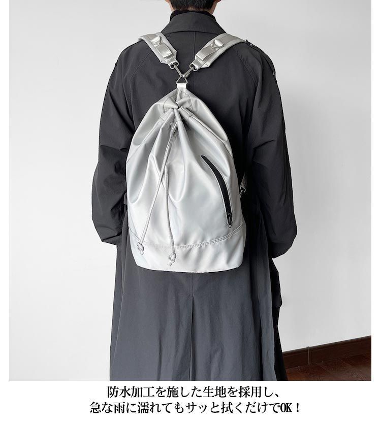 [美品] CHANEL キャンバス 巾着型 2WAYリュック ビーチバック大 CHANEL シャネル ロゴ キャンバス 巾着型 2WAYリュック ビーチ