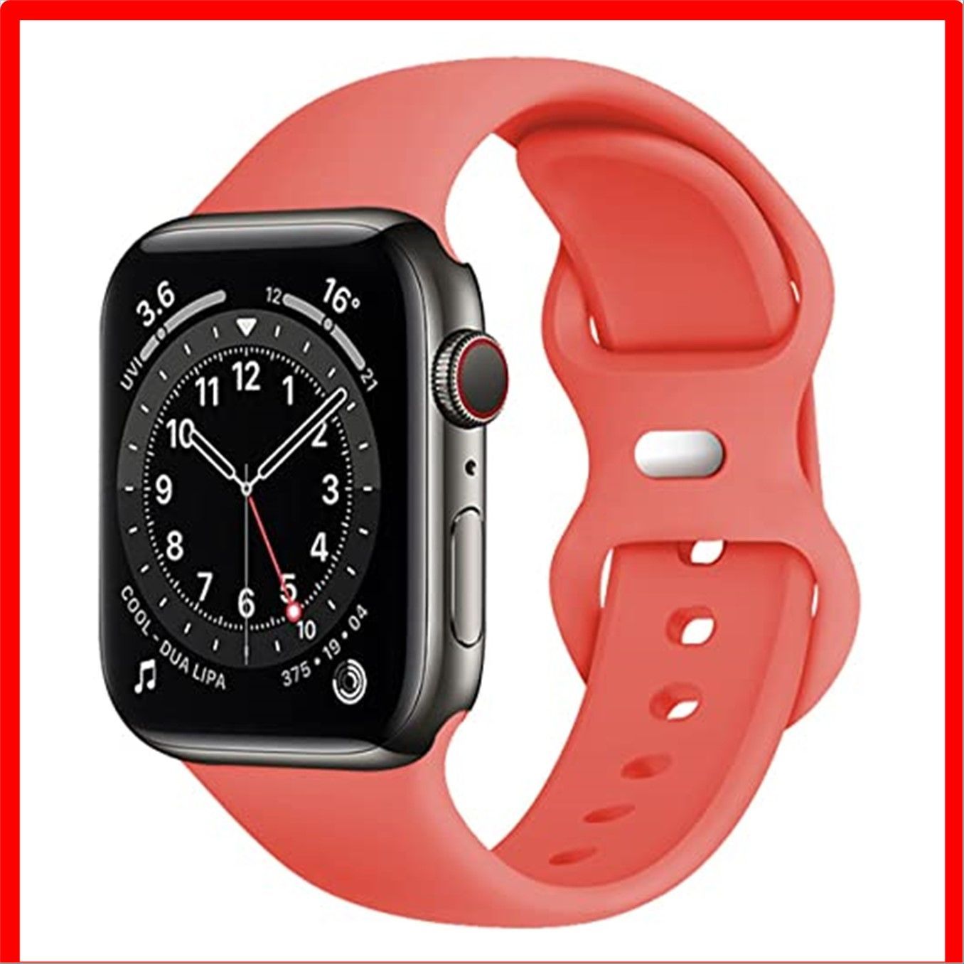 AppleWatch ラバーバンド SM 42 44 45mm ライトブルー - 時計