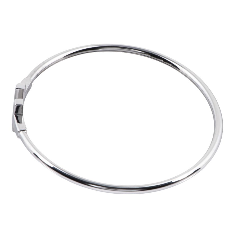 ティファニー バングル美品 K18WG ティファニー メトロ ヒンジ K18WG