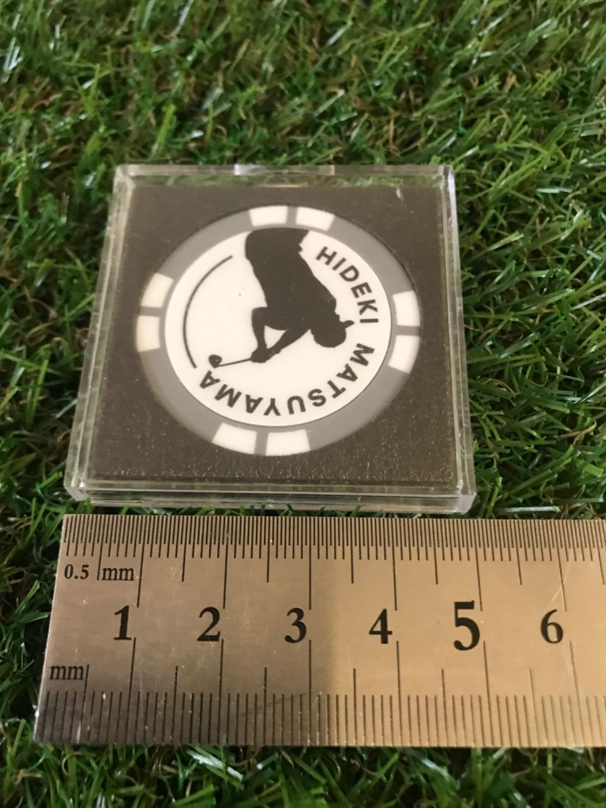 松山英樹×野村證券 サイン入りゴルフボールマーカー グレー 未使用品