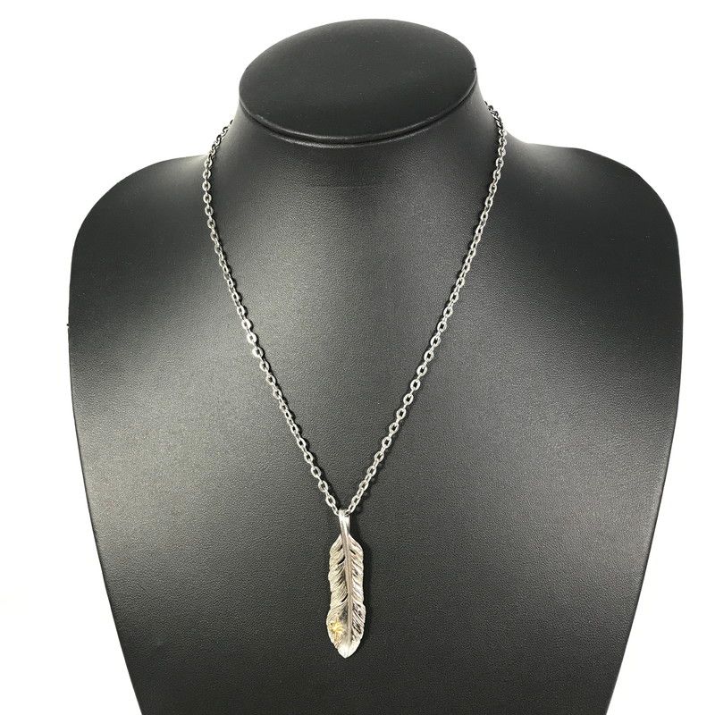 送料無料も!  品 SAAD サード K18 SV925 白焼きフェザー ペンダントトップ PGP-361-RM-R 191-251014-na-01-tag 【アウトレット特価品】