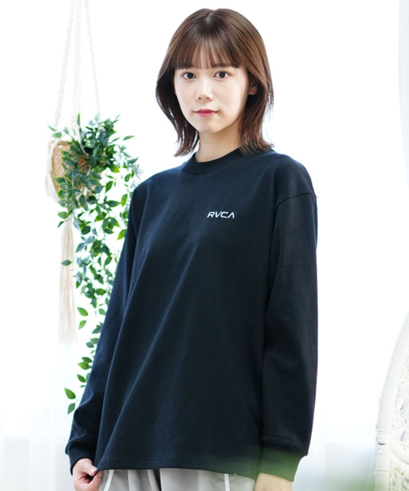 RVCA ルーカ レディース ロンT 長袖Tシャツ バックプリント オーバーサイズ BE043-050 ムラサキ公式】RVCA ルーカ レディース ロンT 長袖Tシャツ