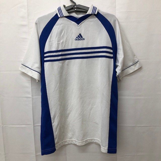 R220 adidas XL USA製 アメリカ古着 ポリエステル ロゴ刺繍 脇