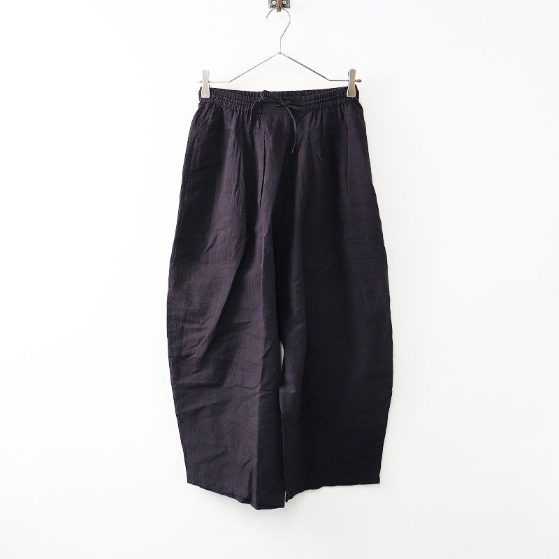 カディアンドコー Khadi-co. STAR PANTS S ブラック スターパンツ コットン ゴム ワイド コクーン タック インド製 2400014620251