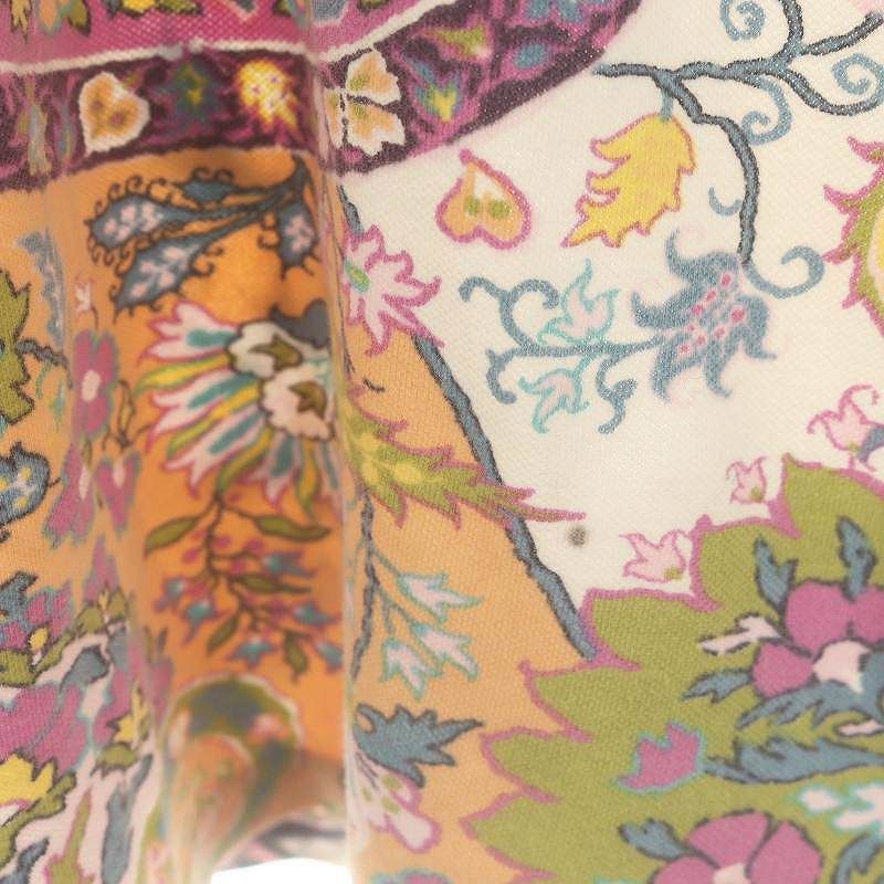 ETRO - ETRO(エトロ) 半袖ポロシャツ サイズ44 L レディース - ブルー×イエロー×マルチ 花柄 エトロ ETRO 花柄 半袖 ポロシャツ 44 マルチカラー /DF □OS