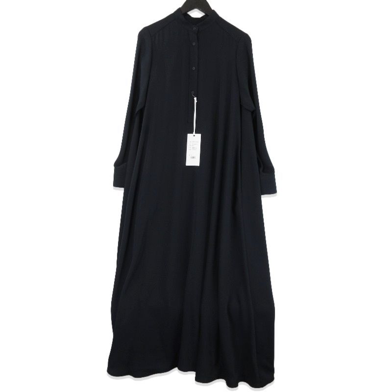 Graphpaper グラフペーパー Satin Band Collar Dress GL251-60222B レディース サテン ネイビー 0 71012167