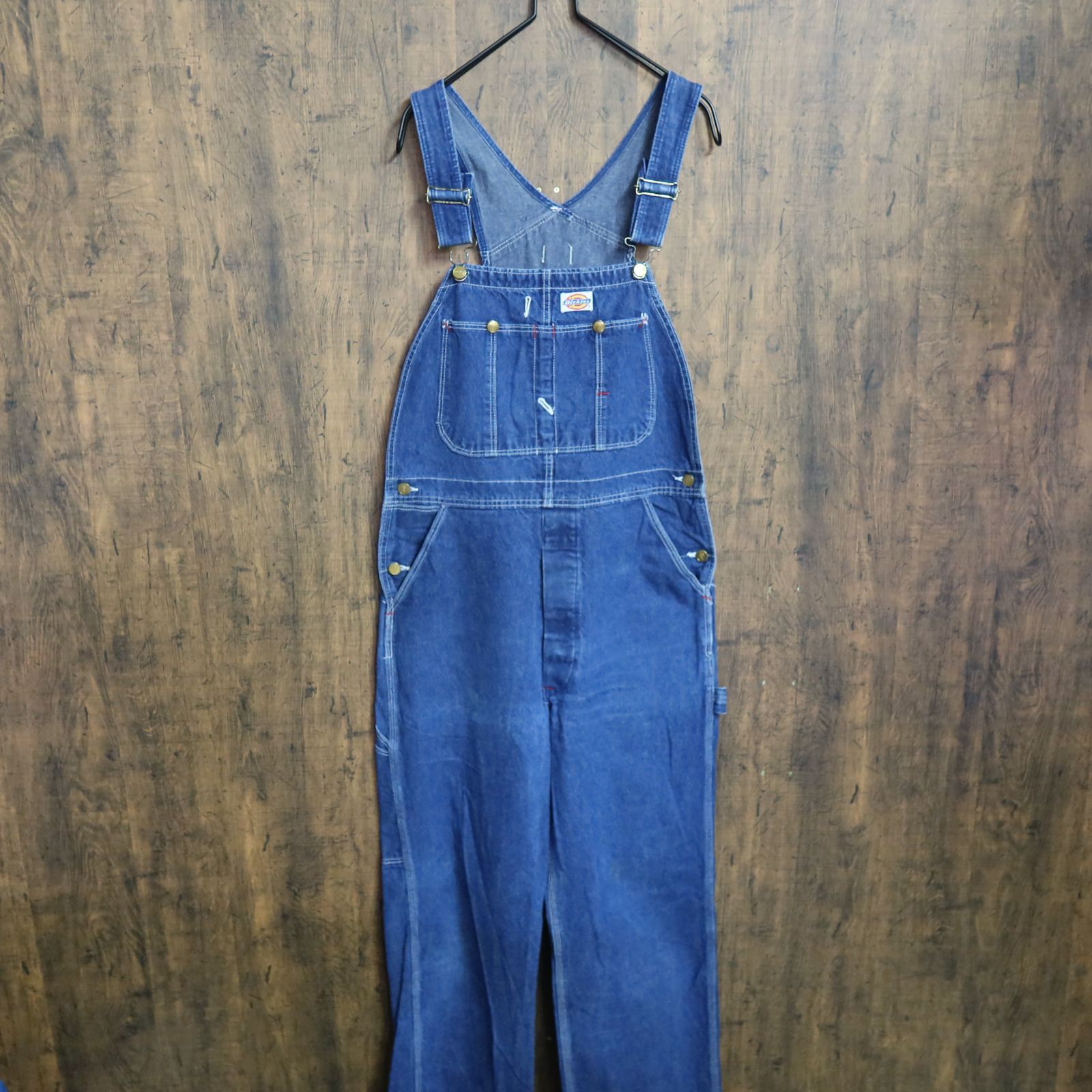 80s Vintage US古着☆Dickies ディッキーズ オーバーオール 白タグ 