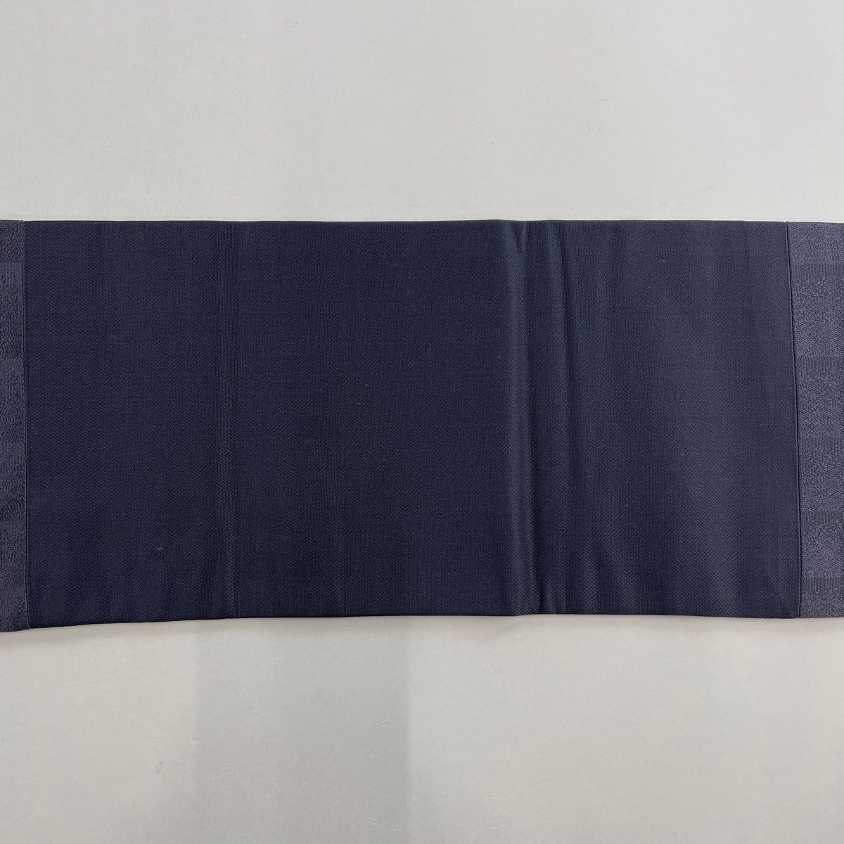 【最終値下げ】名古屋帯 ネイビー 幾何学模様 名古屋帯 美品 名品 夏帯 幾何学模様 灰紫 正絹