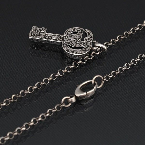 GUCCI グッチ シルバー925ダブルGプレートネックレス 高級感あり 良好品 グッチ GUCCI ダブルG キー ネックレス シルバー SV925 【70643