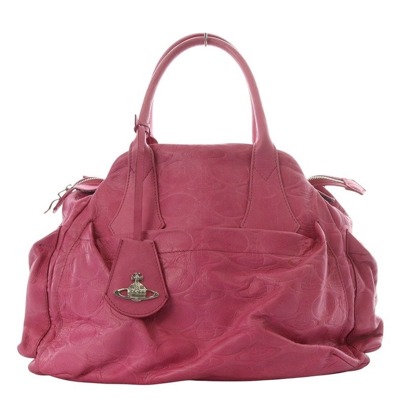 Vivienne Westwood レザーボストンバッグ オーブ型押し 【公式通販】